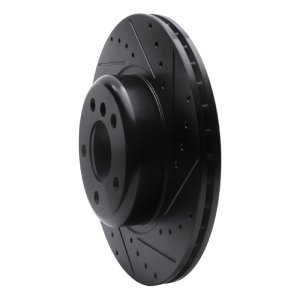 BMW 528I xDrive Brake Rotor (1) - Front Right - R1 Concepts - Drilled & Slotted - Black - `11-`16